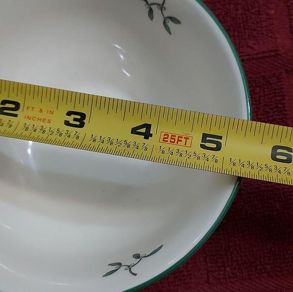 Spode England Christmas Tree Nut Bowl S3324 Holly Green Rim Santa 5.5" X 2.5" - Picture 5 of 13